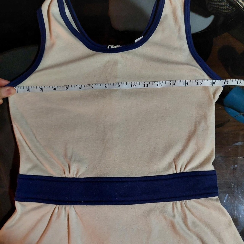 Vintage blue and white tennis mini dress. - Picture 5 of 8
